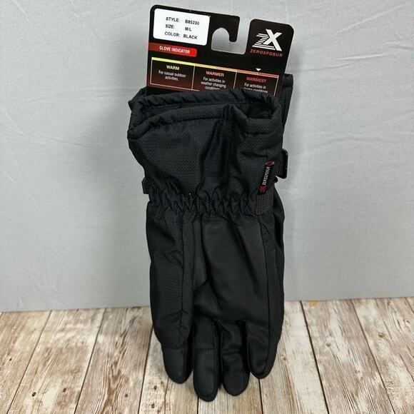 ZeroXposur Snow Gloves Men’s M/L Thinsulate Waterproof Breathable Black Warmest - Picture 3 of 4